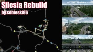 Silesia Rebuild in Poland + connectors v1.45 for Euro Truck Simulator 2