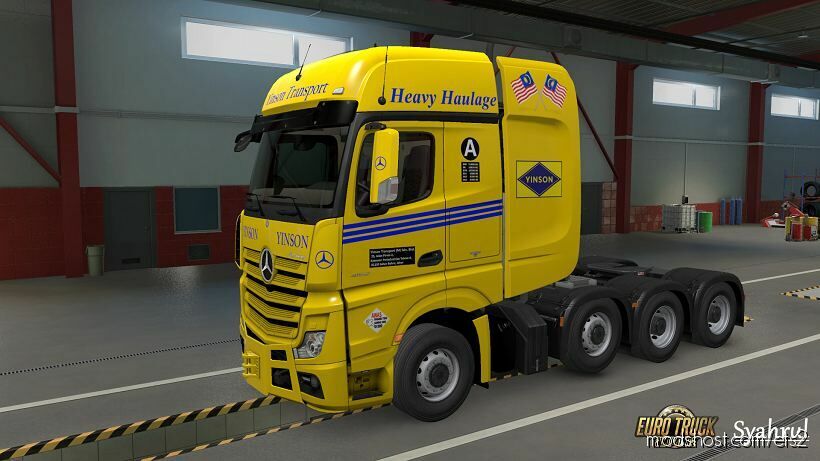 Mercedes Actros MP4 8X4 Yinson Transport Skin for Euro Truck Simulator 2