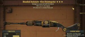 Black And Gold Alien Disintegrator for Fallout 76