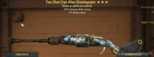 Fallout76 Weapon Mod: Black And Gold Alien Disintegrator (Image #2)