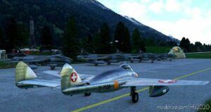 MSFS 2020 Livery Mod: DE Havilland DH-100 Vampire Swiss AIR Force J-1128 (Image #2)