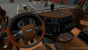 DAF XF Euro 6 Brown Black Interior for Euro Truck Simulator 2