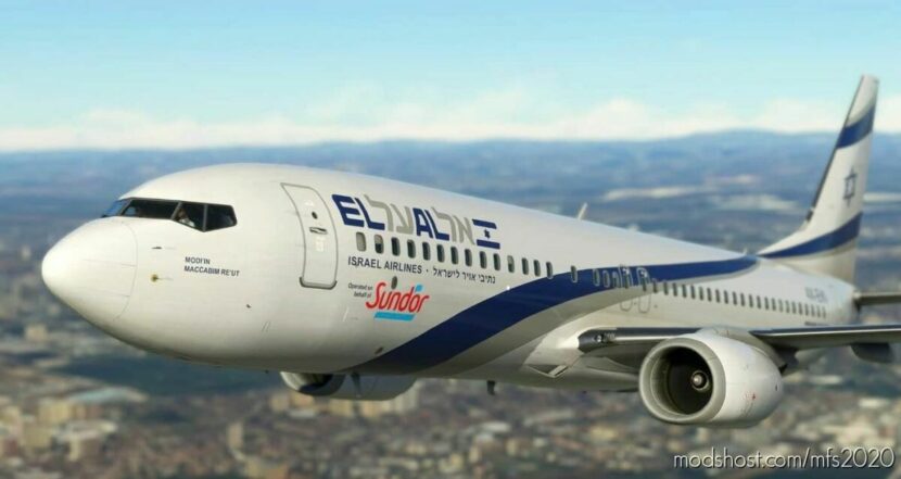 Pmdg 737 800 | EL AL SUN DOR 4X-Eki [8K] for Microsoft Flight Simulator 2020