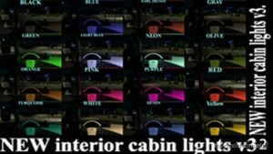 Interior Cabin Lights V3.2 for Euro Truck Simulator 2