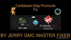 Caribbean Map – Promods Fix v1.45-2.0 for American Truck Simulator