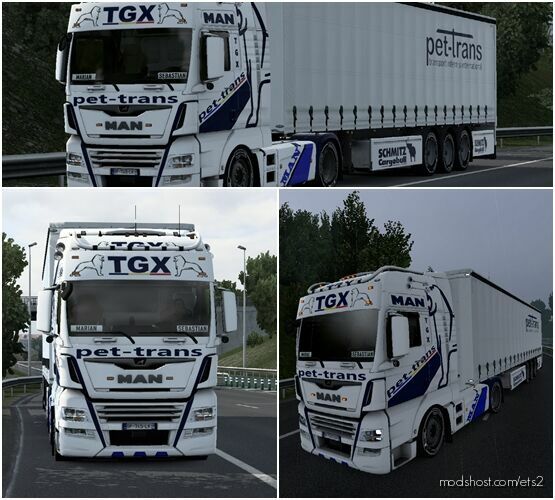 MAN TGX Euro6 – Pet-Trans Skin for Euro Truck Simulator 2