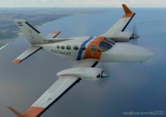 Cessna 414AW Chancellor, Royal Netherlands Coast Guard / Kustwacht, Ph-Mpc, Circa 1989 for Microsoft Flight Simulator 2020