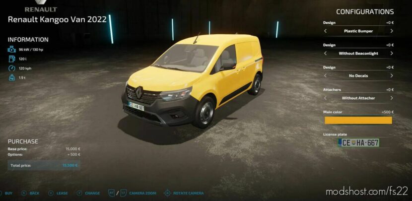 Renault Kangoo VAN 2022 for Farming Simulator 22
