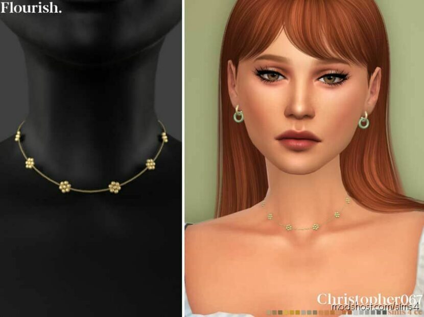 Flourish Necklace for Sims 4