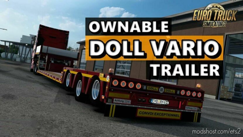 Doll Vario Trailer by Roadhunter v8.1 1.45 for Euro Truck Simulator 2