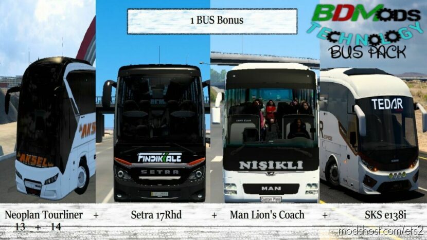 ETS2 BUS PACK 1.42.X for Euro Truck Simulator 2