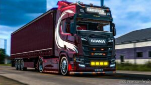 Scania R580 by RG v1.45.3.9 for Euro Truck Simulator 2