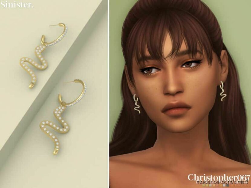 Sinister Earrings for Sims 4