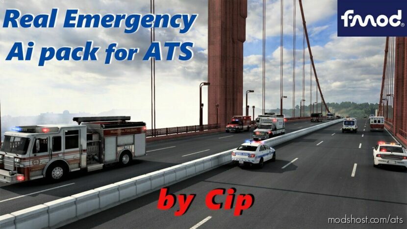 Real Emergency AI Pack V1.5 [1.46] By CIP for American Truck Simulator