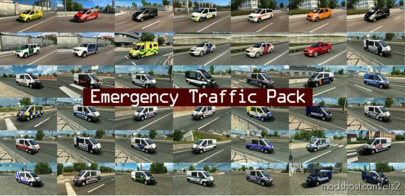 Emergency Traffic Pack By Trafficmaniac V1.2.6 for Euro Truck Simulator 2
