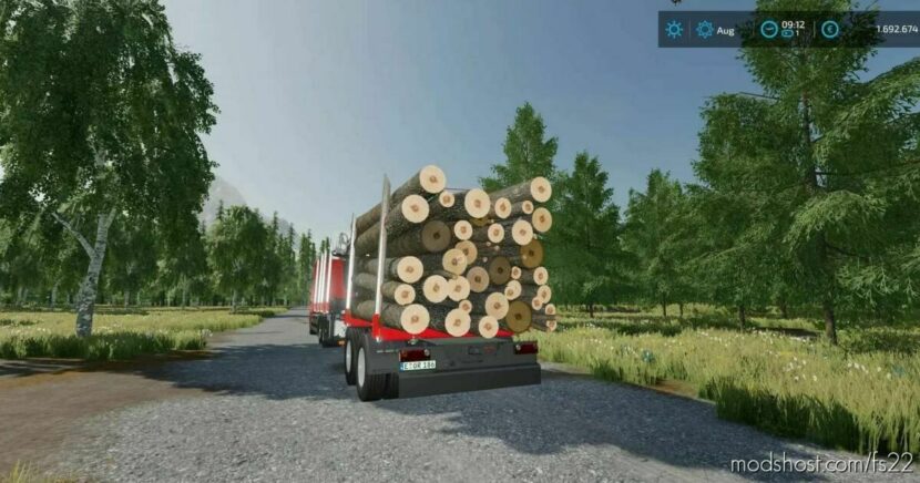 Wood Trailer V1.0.2 for Farming Simulator 22