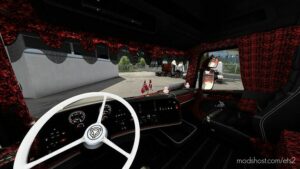 Scania RJL Topline Interior + Exterior RED Danish Plush 2.0 for Euro Truck Simulator 2