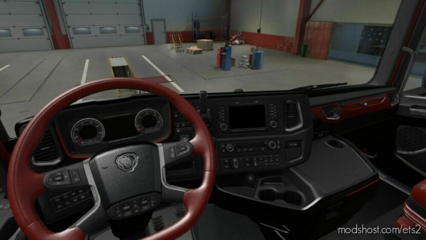 Scania 2016 Red-Black Interior for Euro Truck Simulator 2