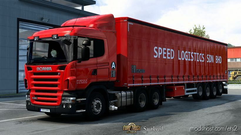 RJL Scania Normal CAB Speed Logistics SDN BHD Combo Skin for Euro Truck Simulator 2