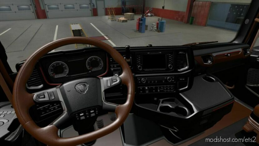 Scania 2016 Brown-Black Interior for Euro Truck Simulator 2