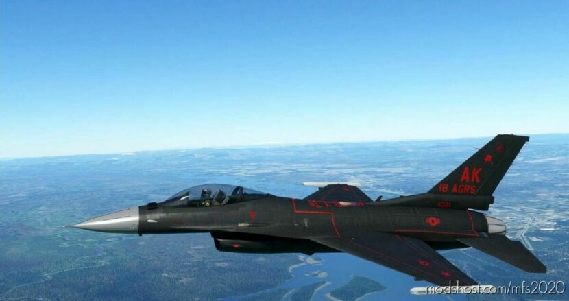 SC Designs F-16C 18TH Agressors Alaska Wraith for Microsoft Flight Simulator 2020