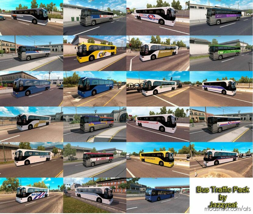 BUS Traffic Pack By Jazzycat V1.4.11 for American Truck Simulator