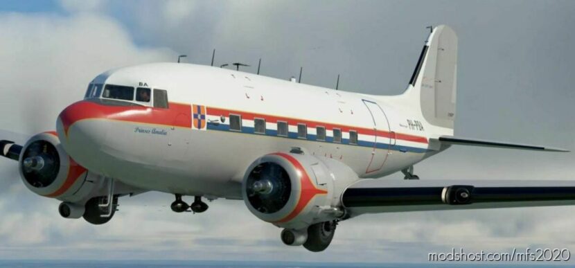 Douglas DC-3/C-47, DDA Classic Airlines, Ph-Pba, Circa 2022 for Microsoft Flight Simulator 2020