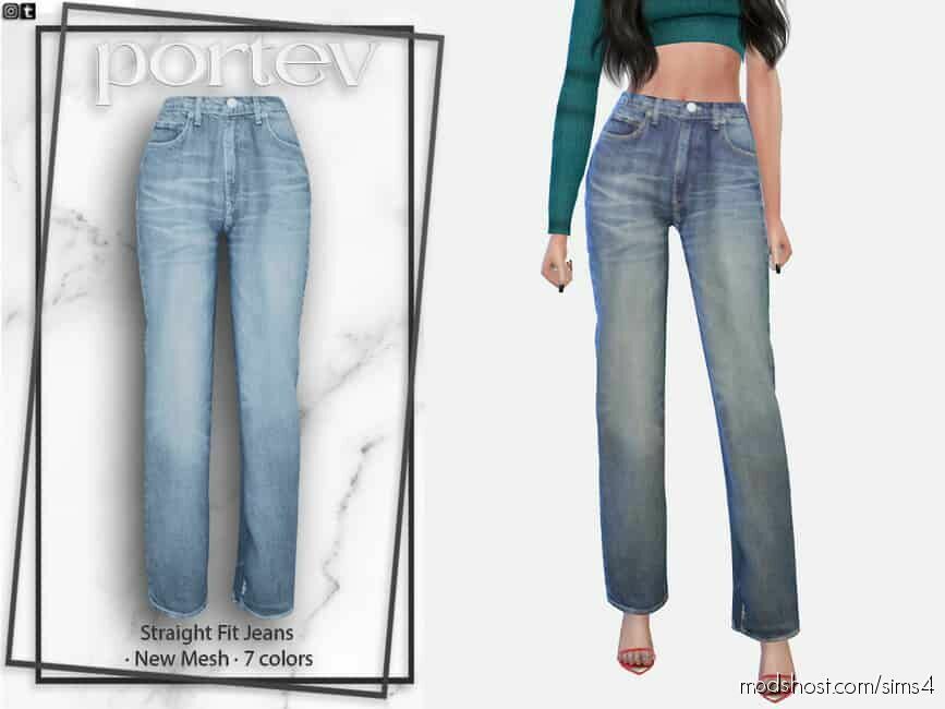 Straight FIT Jeans Sims 4 Clothes Mod - ModsHost