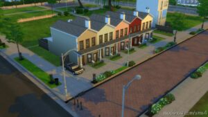 Colorful Townhouses for Sims 4