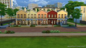 Sims 4 Mod: Colorful Townhouses (Image #2)