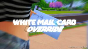 White Mail Card Override for Sims 4