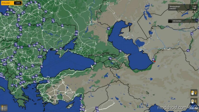 WORLDS COMBINED BACKGROUND MAP 1.46 V1.1 for Euro Truck Simulator 2