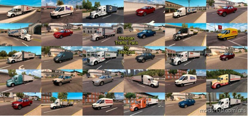 Mexican Traffic Pack by Jazzycat V2.6.9 for American Truck Simulator