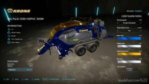 FS22 Krone Mower Mod: BIG Pack 1290Hdpvc 100M V1.0.6.3 (Image #2)