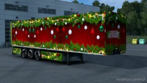 ETS2 Scania Mod: Christmas Trailer Skin 2022 (Image #2)