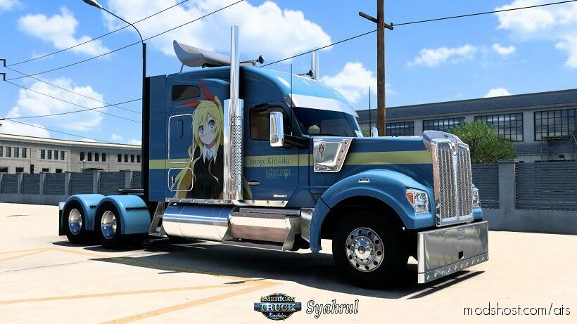 Kenworth W990 Chitoge Kirisaki – Nisekoi Anime Skin for American Truck Simulator