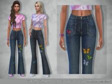 Sims 4 Everyday Clothes Mod: Elle Butterfly Jeans (Featured)