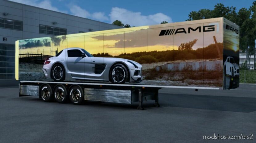 Mercedes-Benz SLS AMG Trailer Skin for Euro Truck Simulator 2