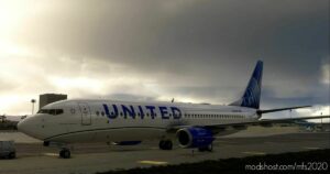 MSFS 2020 737-800 Livery Mod: United 737-800 Scimitar Winglets (N24202) (Featured)