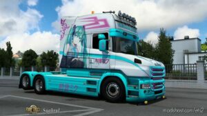RJL Scania T CAB Hatsune Miku Skin for Euro Truck Simulator 2