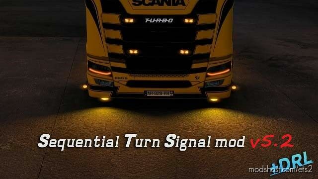 Sequential Turn Signal mod v5.2 1.46 for Euro Truck Simulator 2