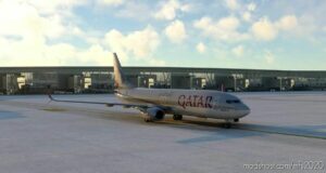 MSFS 2020 Qatar Livery Mod: Pmdg 738 SSW Qatar Airways (A7-Qtr) (Image #2)