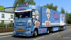 DAF XF 106 Uzaki-Chan WA Asobitai Anime Combo Skin for Euro Truck Simulator 2