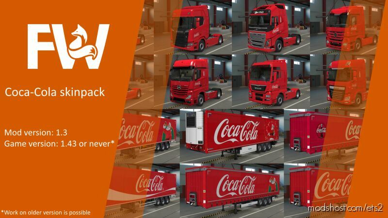 Coca-Cola Skinpack By Mr.fox V1.3 for Euro Truck Simulator 2