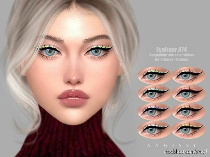 Sims 4 Eyeliner Makeup Mod: A74 (Featured)