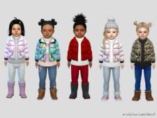 Puffer Winter Jacket Toddler for Sims 4