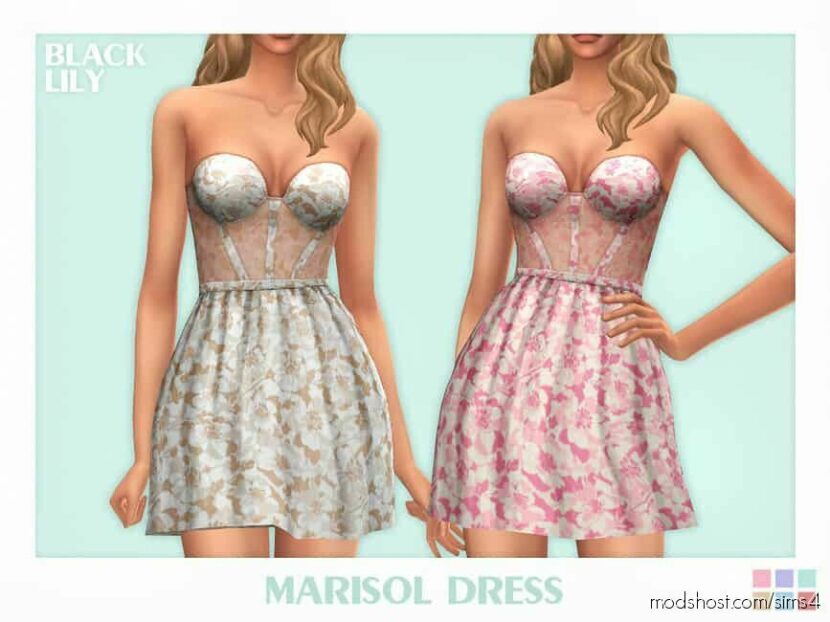 Marisol Dress for Sims 4