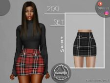 Sims 4 Female Clothes Mod: SET 200 – Skirt (Featured)
