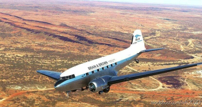 Douglas C-47 Brain & Brown Vh-Baa for Microsoft Flight Simulator 2020