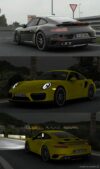 ETS2 Realistic Car Mod: Porsche 991.2 911 Turbo S 2016 V1.3 1.46 (Image #2)